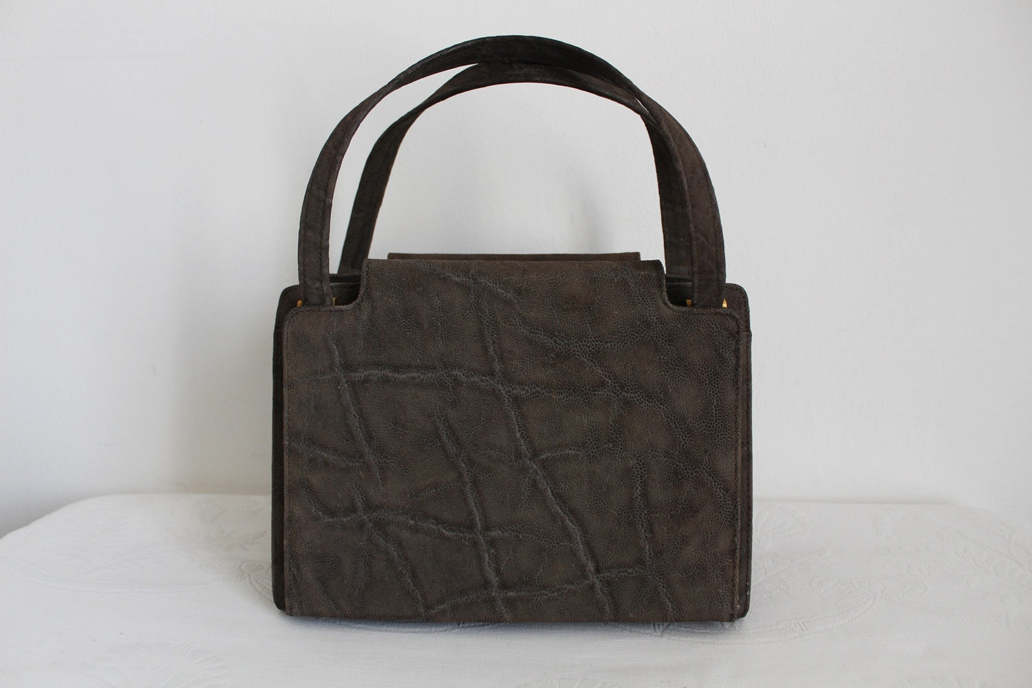 GENUINE ELEPHANT LEATHER VINTAGE HANDBAG