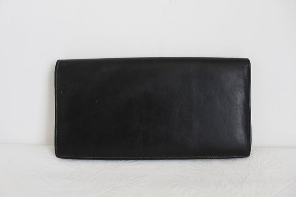 GENUINE SNAKE SKIN LEATHER CLUTCH BROWN