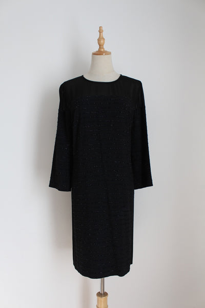KARL LAGERFELD SHIMMER DRESS BLACK - SIZE 10