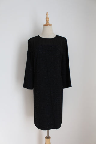KARL LAGERFELD SHIMMER DRESS BLACK - SIZE 10