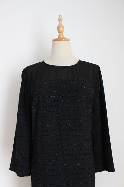 KARL LAGERFELD SHIMMER DRESS BLACK - SIZE 10