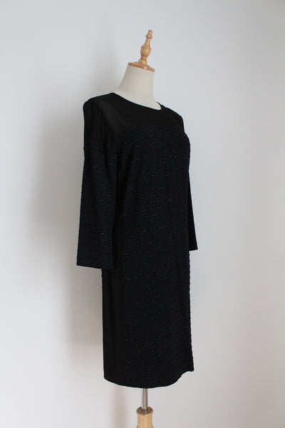 KARL LAGERFELD SHIMMER DRESS BLACK - SIZE 10