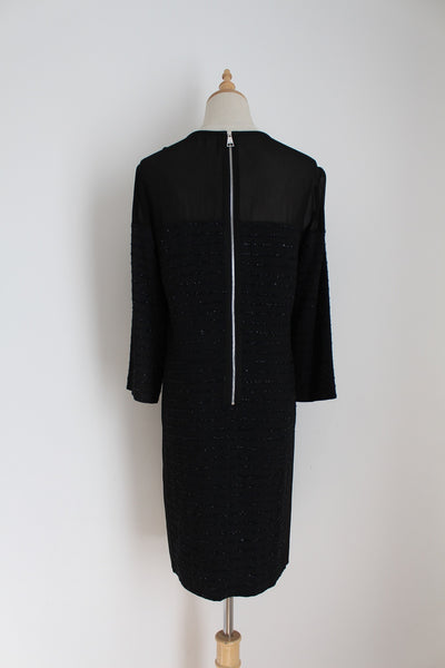 KARL LAGERFELD SHIMMER DRESS BLACK - SIZE 10
