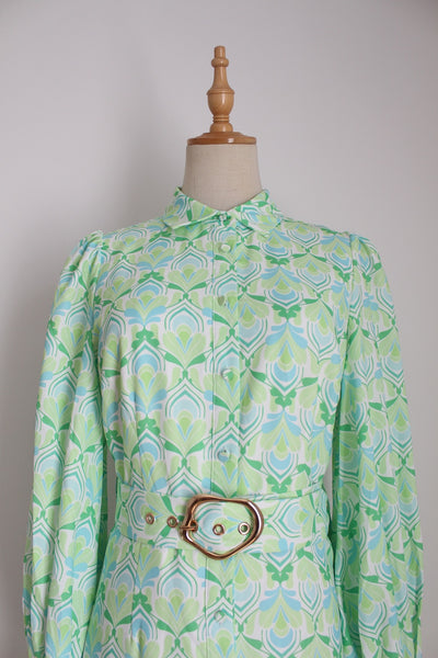 SEVEN WONDERS LONG SLEEVE MINI DRESS GREEN - SIZE 6