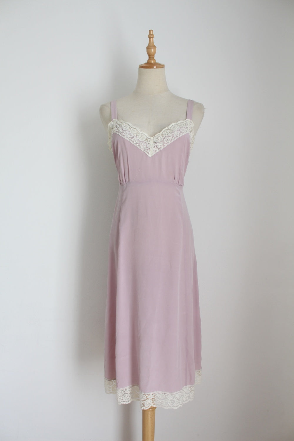 100% SILK NOA NOA SLIP DRESS LILAC - SIZE L
