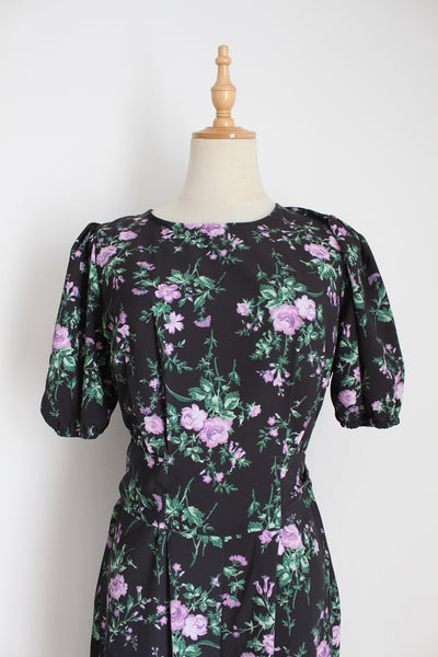 LIPSY FLORAL JUMPSUIT BLACK - SIZE 10