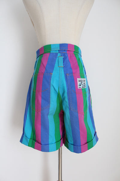 SISSY BOY STRIPED DENIM SHORTS - SIZE 8