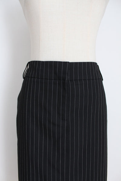 TOMMY HILFIGER PINSTRIPE PENCIL SKIRT BLACK - SIZE 10