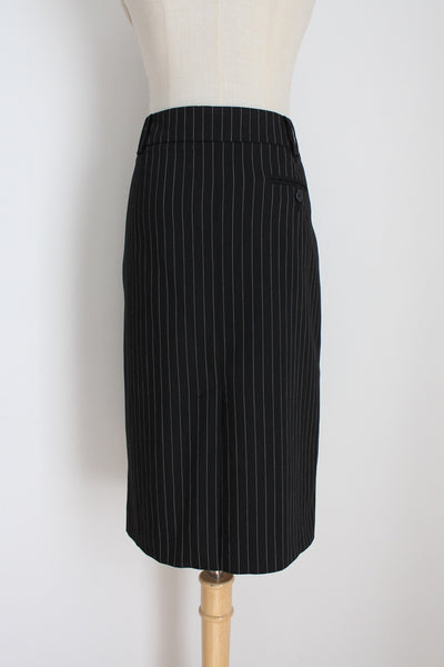TOMMY HILFIGER PINSTRIPE PENCIL SKIRT BLACK - SIZE 10