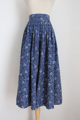 VINTAGE HAMMERSCHMID FLORAL PLEATED SKIRT - SIZE 12