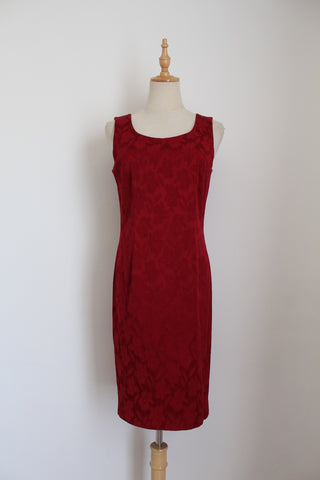 MARILYN ANSELM FOR HOBBS DRESS RED - SIZE 10