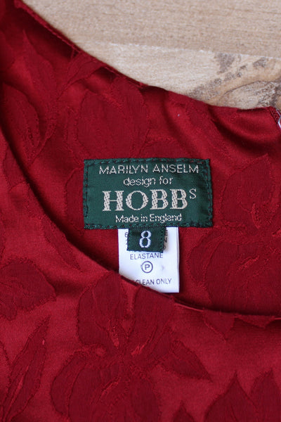 MARILYN ANSELM FOR HOBBS DRESS RED - SIZE 10