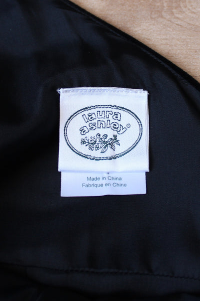 LAURA ASHLEY VELVET DRESS BLACK - SIZE 8