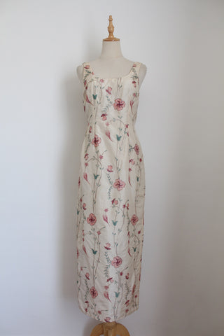 100% SILK MONSOON FLORAL DRESS - SIZE 6/8