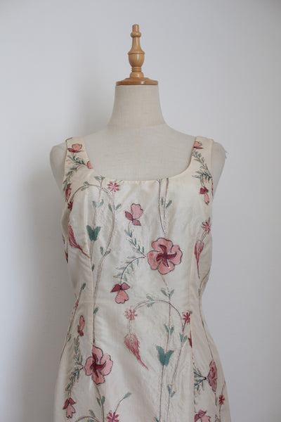 100% SILK MONSOON FLORAL DRESS - SIZE 6/8