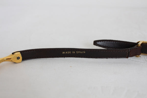 VINTAGE GENUINE LEATHER HORSEBIT BELT SPAIN