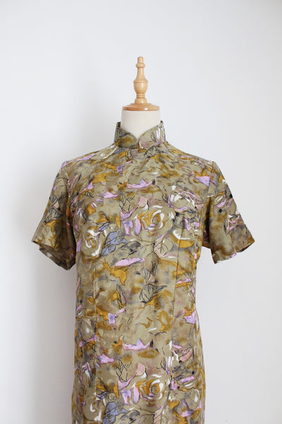 100% SILK VINTAGE CHINESE DRESS - SIZE 10