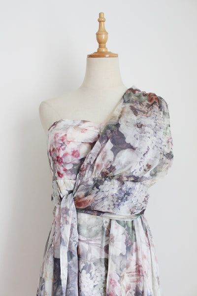 FOREVER NEW 100% SILK ONE SHOULDER DRESS - SIZE 6