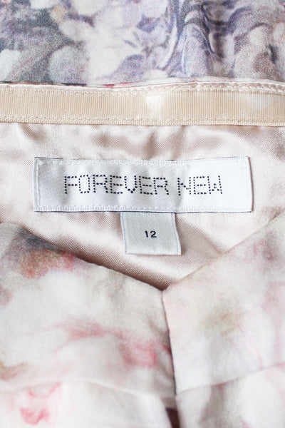 FOREVER NEW 100% SILK ONE SHOULDER DRESS - SIZE 6