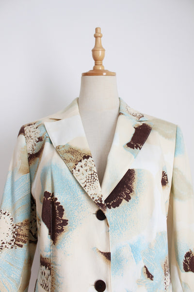 GERRY WEBER PRINTED BLAZER CREAM - SIZE 10