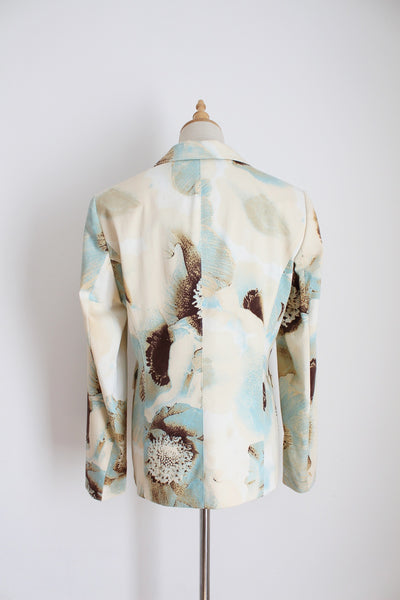 GERRY WEBER PRINTED BLAZER CREAM - SIZE 10