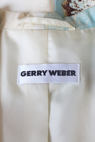 GERRY WEBER PRINTED BLAZER CREAM - SIZE 10