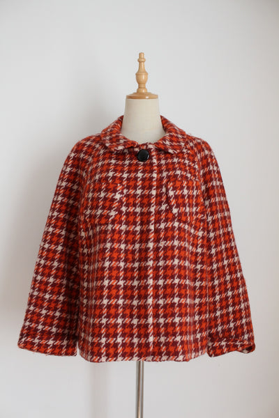 BANANA REPUBLIC WOOL HOUNDSTOOTH JACKET - SIZE 14