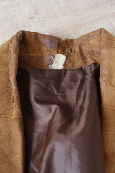 GENUINE SUEDE LEATHER VINTAGE BOMBER JACKET - SIZE 12