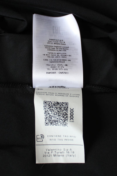 RED VALENTINO STRIPE WOOL JERSEY DRESS - SIZE 10