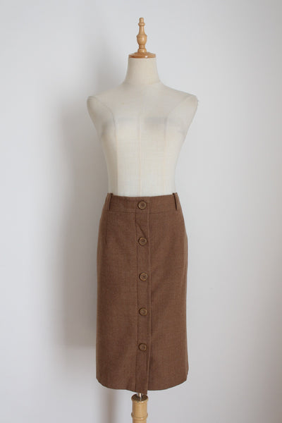 LAURA ASHLEY VINTAGE WOOL PENCIL SKIRT - SIZE 12