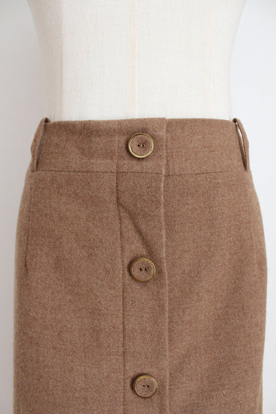 LAURA ASHLEY VINTAGE WOOL PENCIL SKIRT - SIZE 12