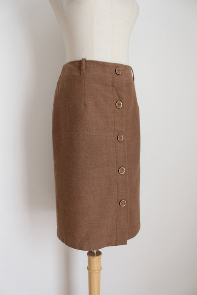 LAURA ASHLEY VINTAGE WOOL PENCIL SKIRT - SIZE 12