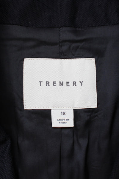 TRENERY TAILORED BLAZER NAVY - SIZE 16