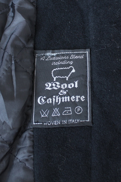 VINTAGE WOOL CASHMERE FAUX FUR COAT - SIZE 8