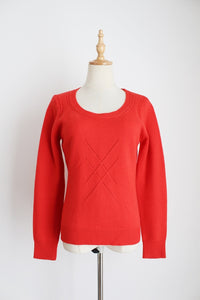 RODIER 100% WOOL SWEATER CORAL - SIZE S