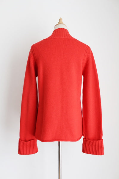 RODIER 100% WOOL CARDIGAN CORAL - SIZE S