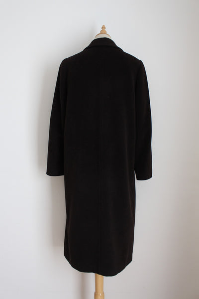 ERICH FEND VINTAGE WOOL COAT BROWN - SIZE 12