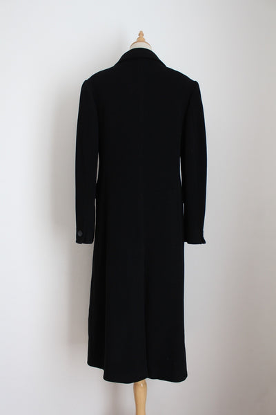 FUCHS SCHMITT WOOL CASHMERE COAT BLACK - SIZE 10