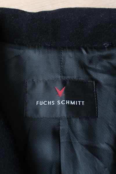 FUCHS SCHMITT WOOL CASHMERE COAT BLACK - SIZE 10