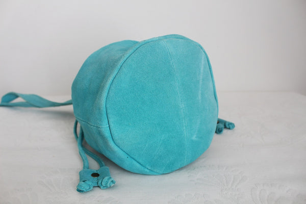 PROMOD GENUINE SUEDE LEATHER BAG TURQUOISE