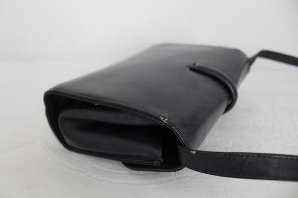 GENUINE LEATHER VINTAGE TIGER BAG NAVY