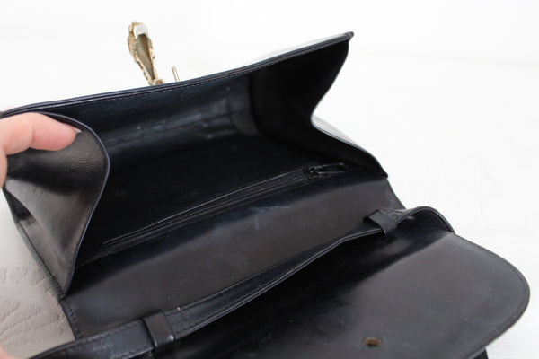 GENUINE LEATHER VINTAGE TIGER BAG NAVY