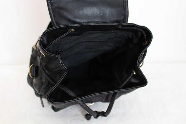 VINTAGE GENUINE LEATHER PATCH BACKPACK