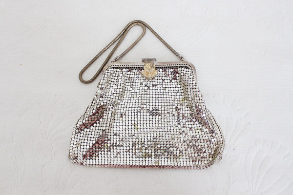 VINTAGE CHAINMAIL MESH MINI EVENING BAG