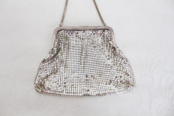 VINTAGE CHAINMAIL MESH MINI EVENING BAG