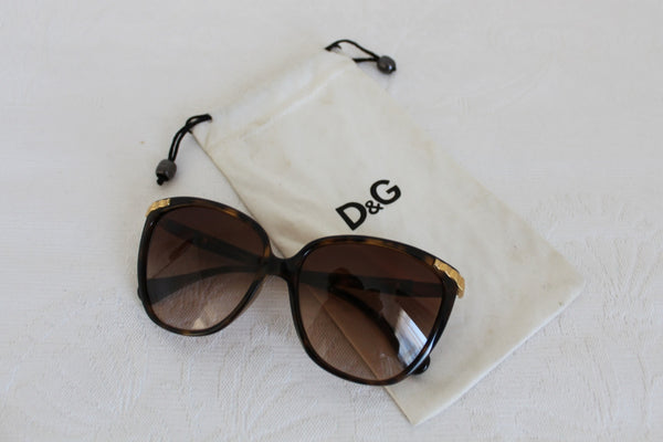 DOLCE & GABBANA TORTOISE SHELL SUNGLASSES