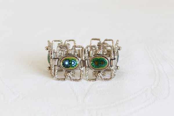 VINTAGE HAND MADE INLAY CHUNKY BRACELET
