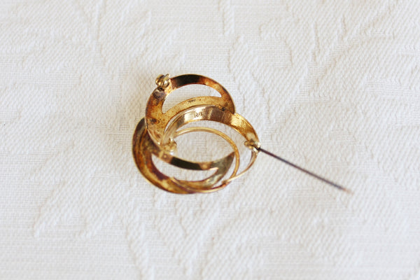 ROLLED GOLD PEARL BROOCH