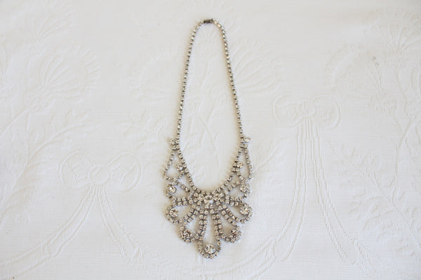 VINTAGE RHINESTONE STATEMENT NECKLACE
