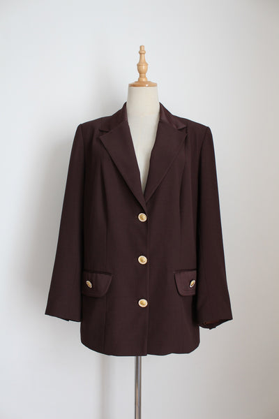 JANFRELUCHE PARIS BLAZER BROWN - SIZE 12
